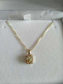 14K náhrdelník s diamanty 0,74ct - certifikát AIG - 1