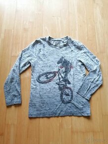 Chlapecké tričko dlouhý rukáv biker, vel. 146-152