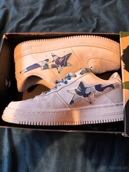Bape Sta Low White ABC Camo Blue