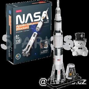 CubicFun - Puzzle 3D Apollo Saturn V Rocket - 136 dílků