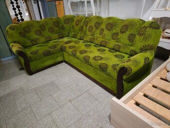 Sedačka rohová rozkládací s úložným prostorem