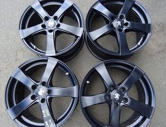 Alu disky černé na Peugeot, 17", 5x108, ET 48, šíře 7,5J