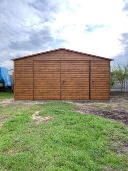 Plechová garáž 5x6m.