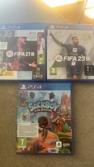 Play Station 4 - hry Fifa 23, Fifa 21 a Sackboy