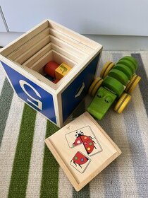 Dřevěné hračky pro nejmenší vkladačka, puzzle