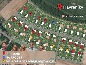 Prodej posledních 5ti pozemků z celkových 20ti, k.ú. Havraní - 1