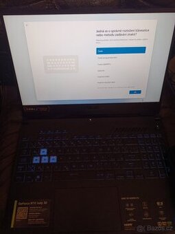 Herní notebook Asus Tuf Gaming F15, doklad, záruka