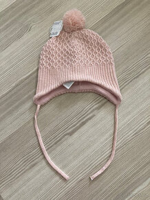 Růžová zimní čepice H&M, v.62/68 NOVÁ
