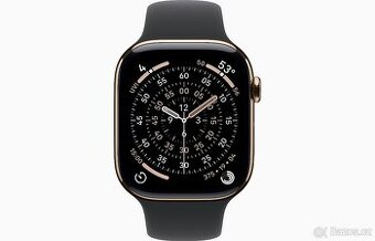 Apple Watch Series 10 46mm zlatý titan + černý sport. pásek