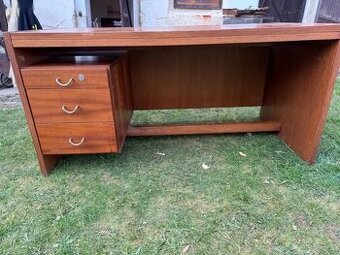 Stylový dřevěný psací stůl se šuplíky 150×75 cm