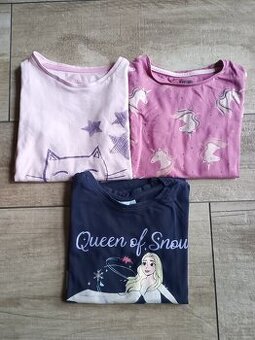 Trička, trika s dlouhým rukávem, vel.122