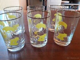 Retro skleničky Šmoulové