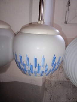 Lustr 4ks,opálové sklo,RETRO - 1