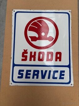 Smaltovaná cedule ŠKODA SERVICE