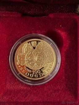 Zlato / zlatá mince 100eu Slovenko 700výročí v Uhersku
