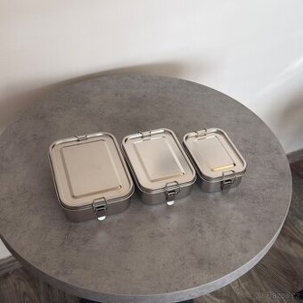 Nerezový set krabiček na jídlo – 550 ml + 850 ml + 1400 ml