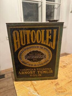 Plechovka od oleje  AUTOOLEJ Arnošt Tumlíř