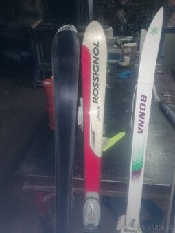 Sjezdové lyže, běžecké lyže.