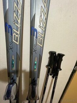 Lyže Blizzard x-split 167 cm + hůlky
