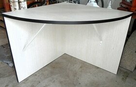 kancelářský rohový stůl 80x80x74cm,lamino-bělený dub