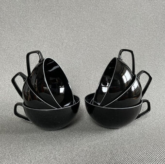 Rosenthal TAC 6x černý porcelánový šálek 170ml