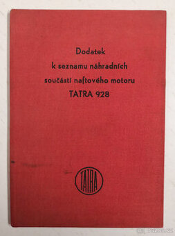 TATRA 928 Dodatek k seznamu náhradních součástí naftového mo - 1