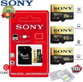 Paměťová karta SONY 1TB (1024GB) , micro SDXC, žlutá - NOVÁ