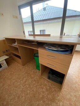 Stůl 200×70×92 cm – světlý dekor, s úložným prostorem - 1