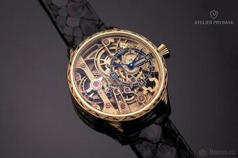 Starožítné skeletové 8-denní hodinky HEBDOMAS 1900