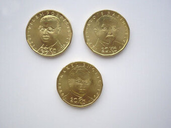 100 let Československa, 3 mince 20kč, Engliš, Rašín, Pospíši