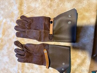Retro motorkářské kožené rukavice