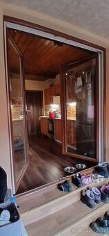 Dvoukřídlé plastové balkónové dveře  1700 x