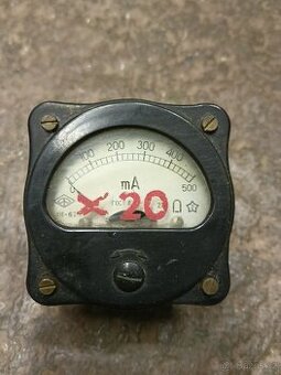 Miliampermetr - bakelitový do panelu