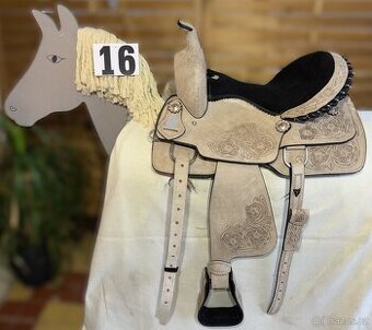 Westernový sedlový komplet 16) světle přírodní