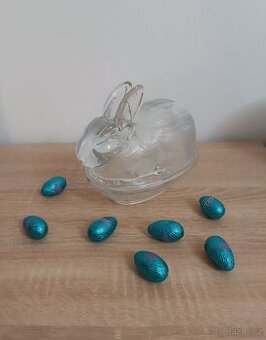 NOVÁ skleněná dóza broušené sklo máselnice na sladkosti