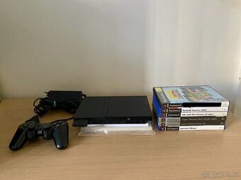 PlayStation 2 Slim 🎮 – kompletní sada