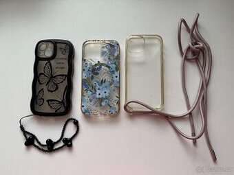 Použité obaly na mobilní telefon iPhone 15. Cena za vše.