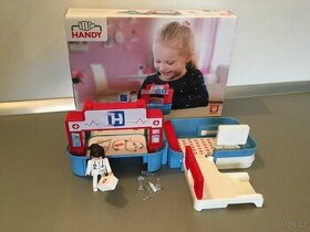 Igráček - Skládací nemocnice s lékařkou s doplňky-dětský set