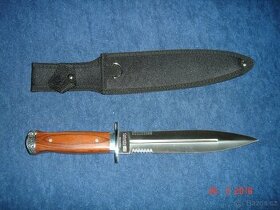 Prodám krásný, nový oboustranně broušený nůž - dýku 33 cm...