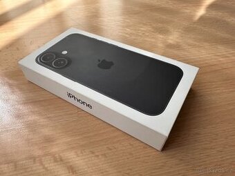Krabička pro Apple iPhone 16 Black 256GB + pletený kabel