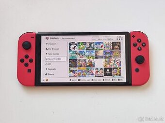 Nintendo Switch OLED Mario edice TOP STAV rok záruka +10 her