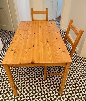 IKEA stůl 120x75cm a 2x židle IVAR