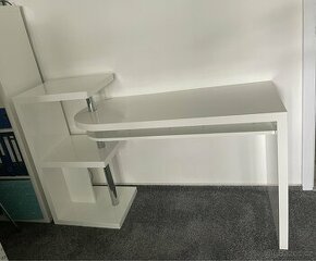 Bílý psací stůl Tape