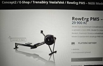 Veslovací trenažér Concept2 RowErg