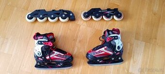 Dětské brusle Worker 2v1 in-line + lední vel. 29-32
