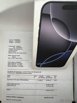 Novy iPhone 16 Pro Max 512GB,Black Titanium,zaruka