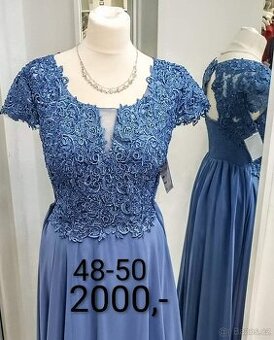 NOVÉ plesové šaty KRAJKOVÉ MODRÉ