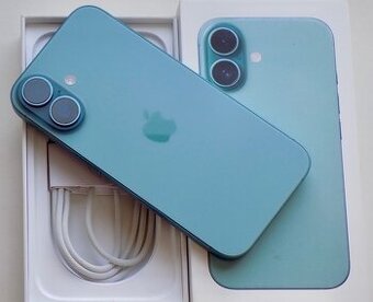 iPhone 16 Teal BATERIE 100% TOP