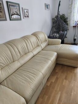 Kožená rohová sedací souprava