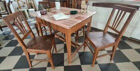 Malý jídelní stůl 110x80, 4 židle - 1